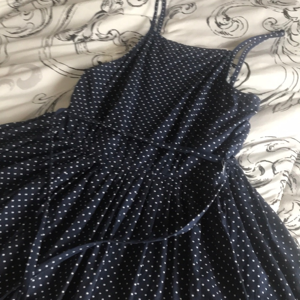 Blue Polka dot Dress